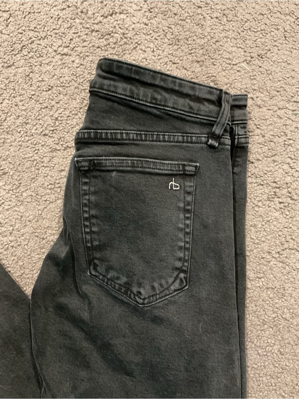 Rag & Bone Fit 2 Slim Men’s Black Button Fly Denim Jeans Pants sz 32 - Picture 6 of 10